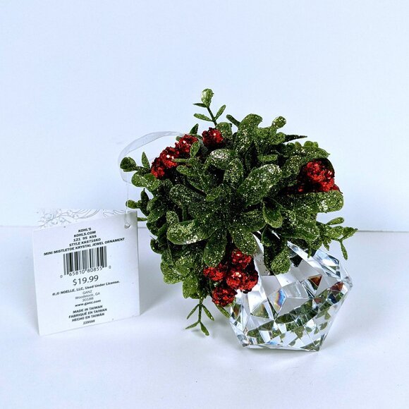 Ganz Kissing Krystal Acrylic Christmas Mistletoe Ornament with Hanger Large NWT - Picture 4 of 4